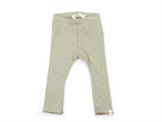 Lil Atelier moss gray floral leggings